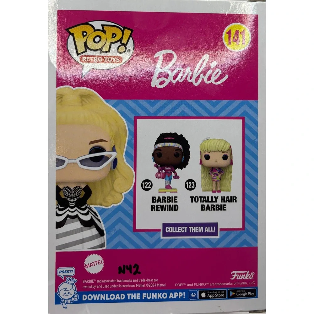 Funko Pop Retro Toys 65th Anniversary Barbie 141 Vinyl Figure 65 Exclusive